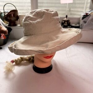 Scala Cream Wide Brim Hat